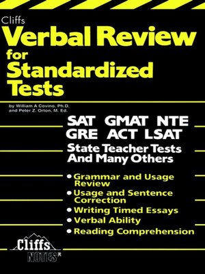 CliffsTestPrep Verbal Review for Standardized Tests - ebook